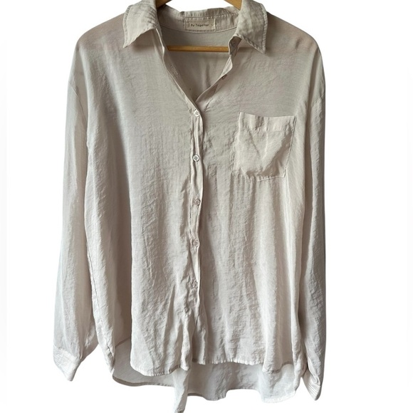 By Together Tops - By Together Long Sleeve Button Up Blouse Shirt